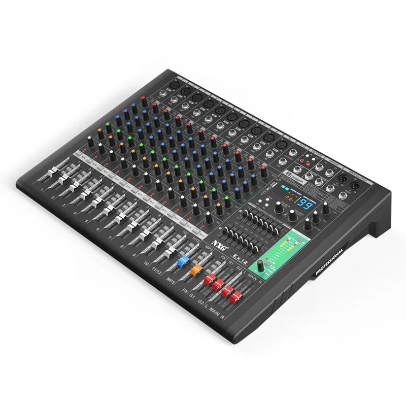 NXG EX12 12 Channel Audio Mixer With Bluetooth USB
