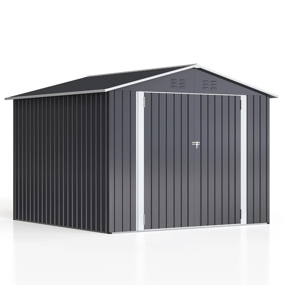 XIAOLANG Outdoor Metal Storage Shed With Lockable Doors
