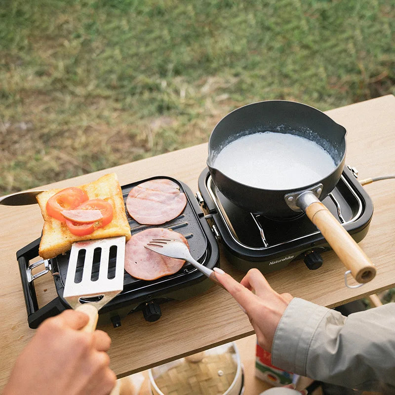 Naturehike 2 Burner Portable Folding Camping Gas Stove With Griddle