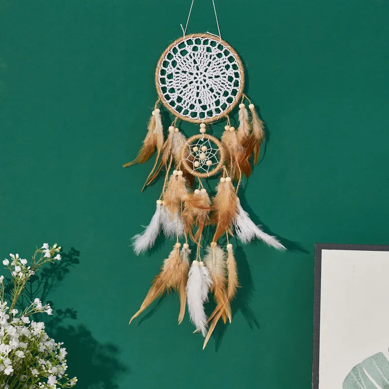 Five Piece Large Dream Catcher Moon Sun Bohemian Wall Decor