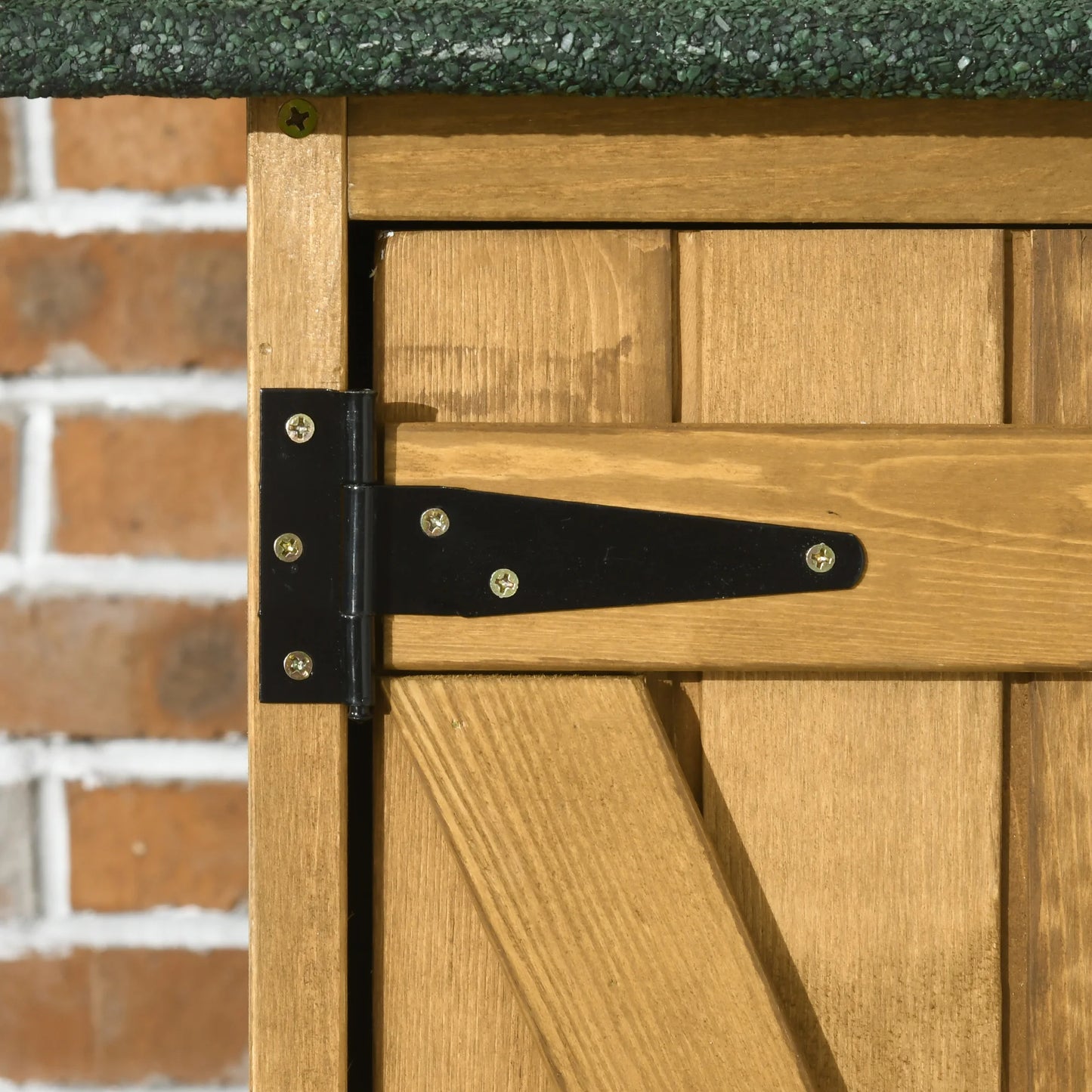 Outsunny Wooden Waterproof Garden Shed With Asphalt Roof And Lock