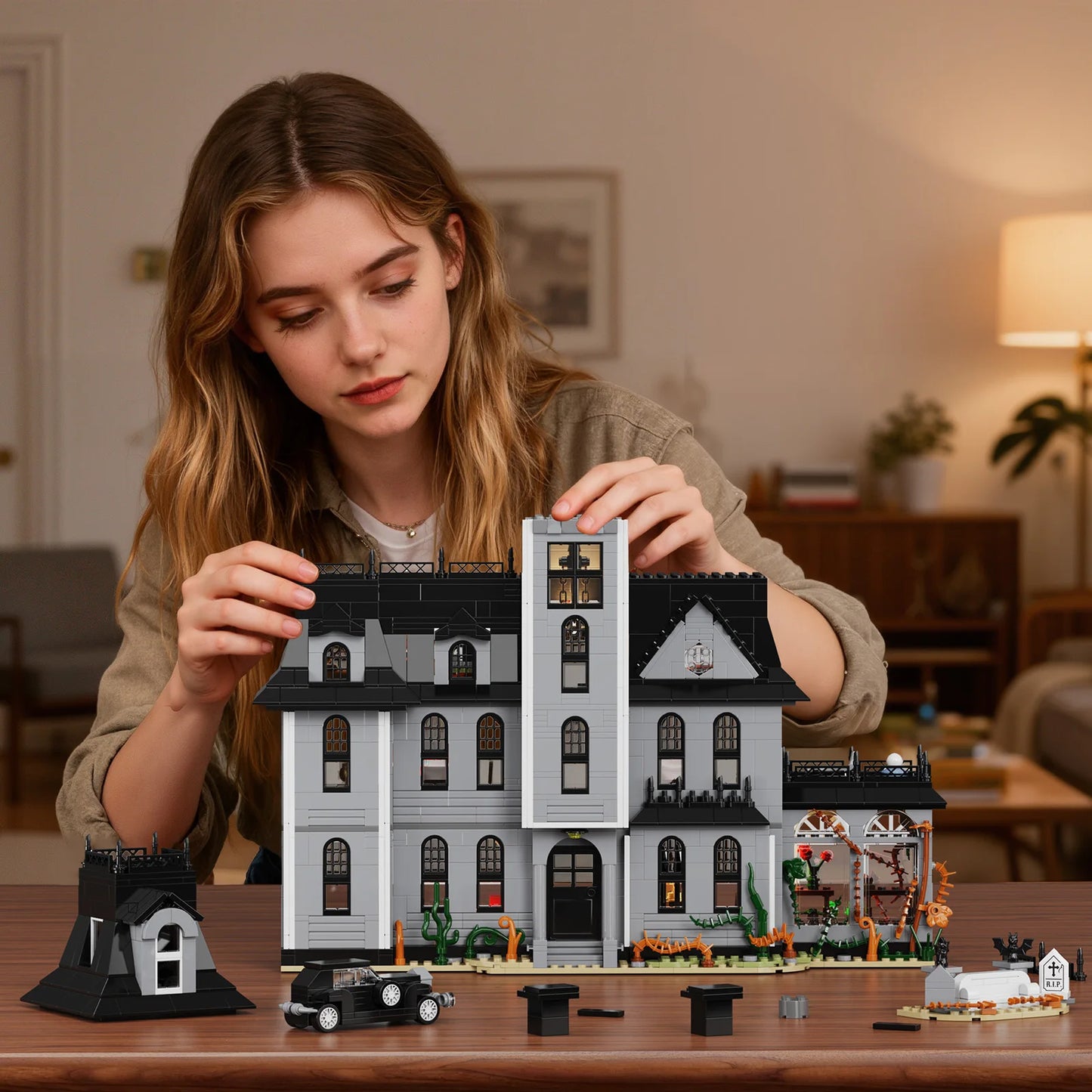 Nightfall Manor Gothic Architecture Building Blocks Set
