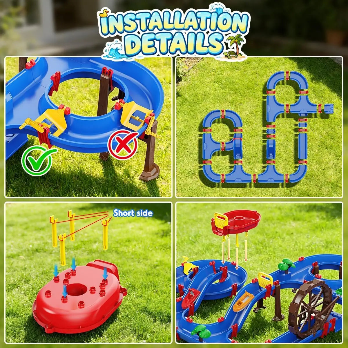 Vatos Two Tier Water Wheel Kids Outdoor Water Table Playset
