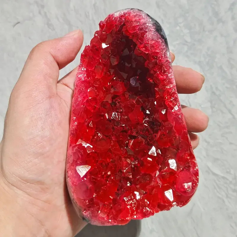 CrystalHola Geode Cut Base Cluster Crystal Decor For Home And Office