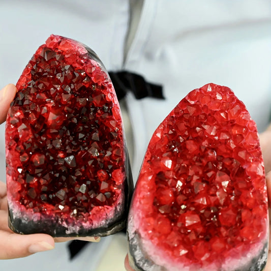 CrystalHola Geode Cut Base Cluster Crystal Decor For Home And Office
