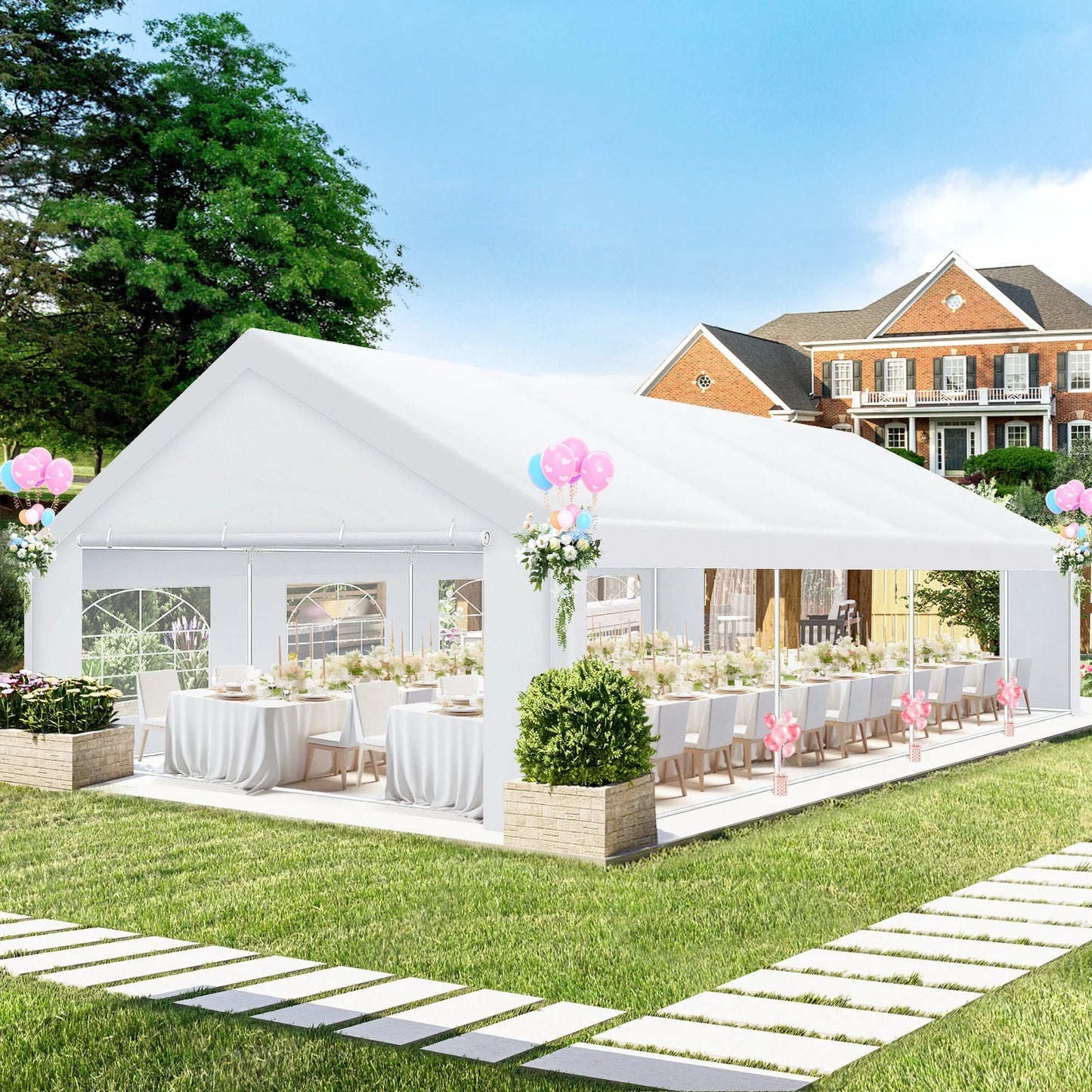 Cobizi CN Heavy Duty Party Gazebo Tent UV Waterproof Wedding