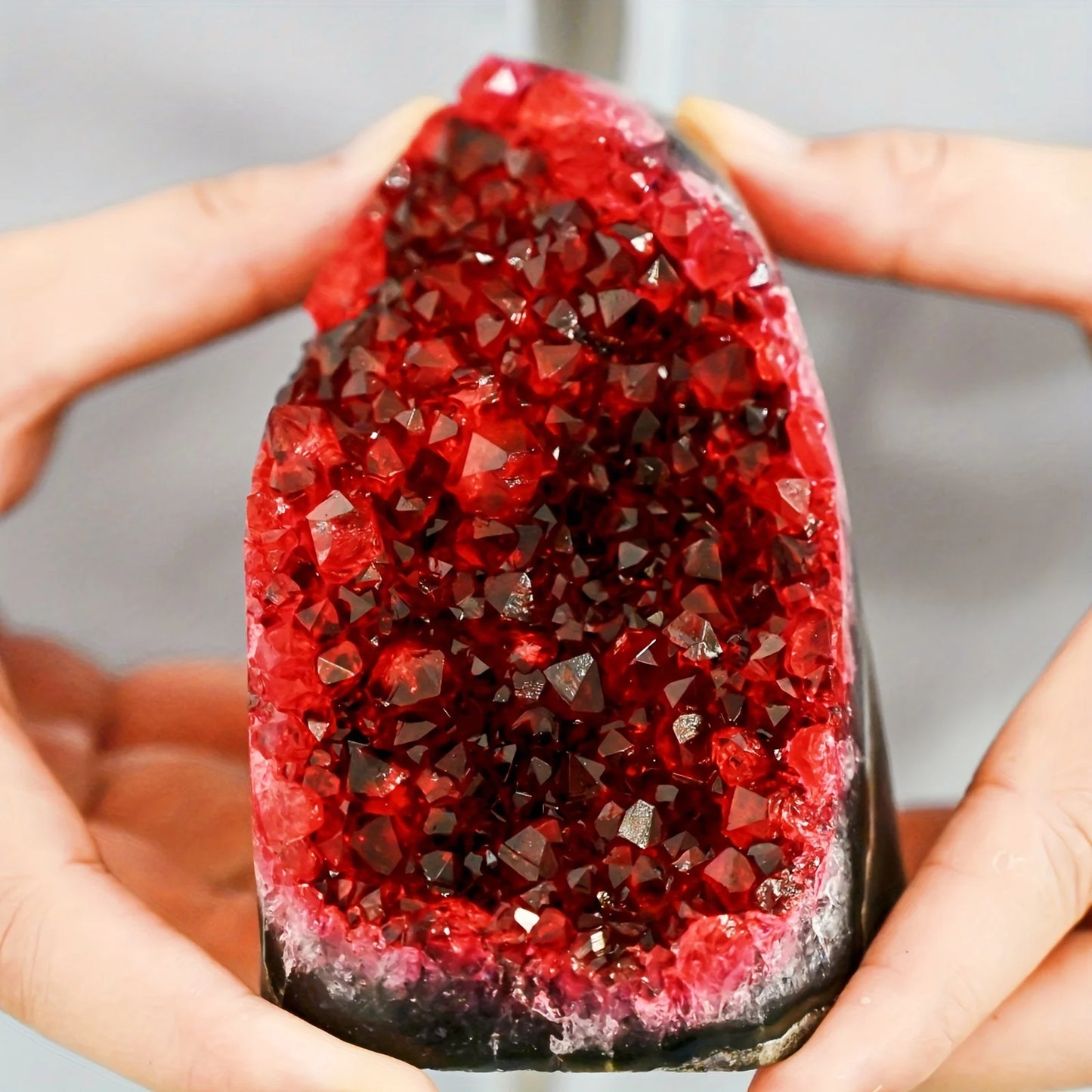 CrystalHola Geode Cut Base Cluster Crystal Decor For Home And Office