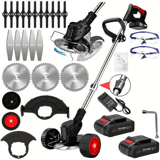Cordless Lawn Trimmer Edger With Brush Cutter For Garden Yard