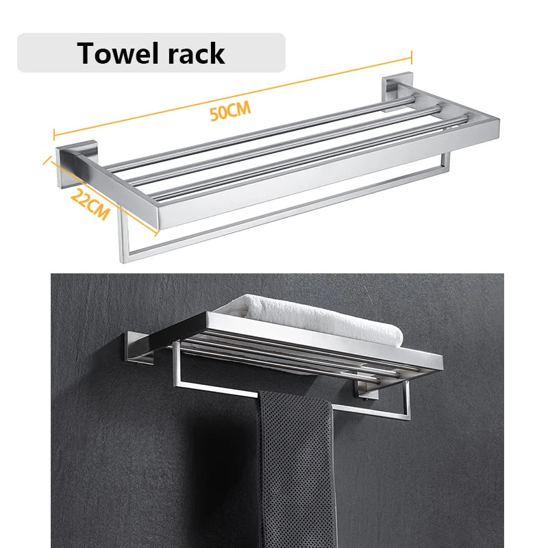 DQOK Stainless Steel Bathroom Hardware Set Bath Accessories