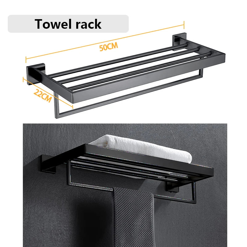 DQOK Stainless Steel Bathroom Hardware Set Bath Accessories