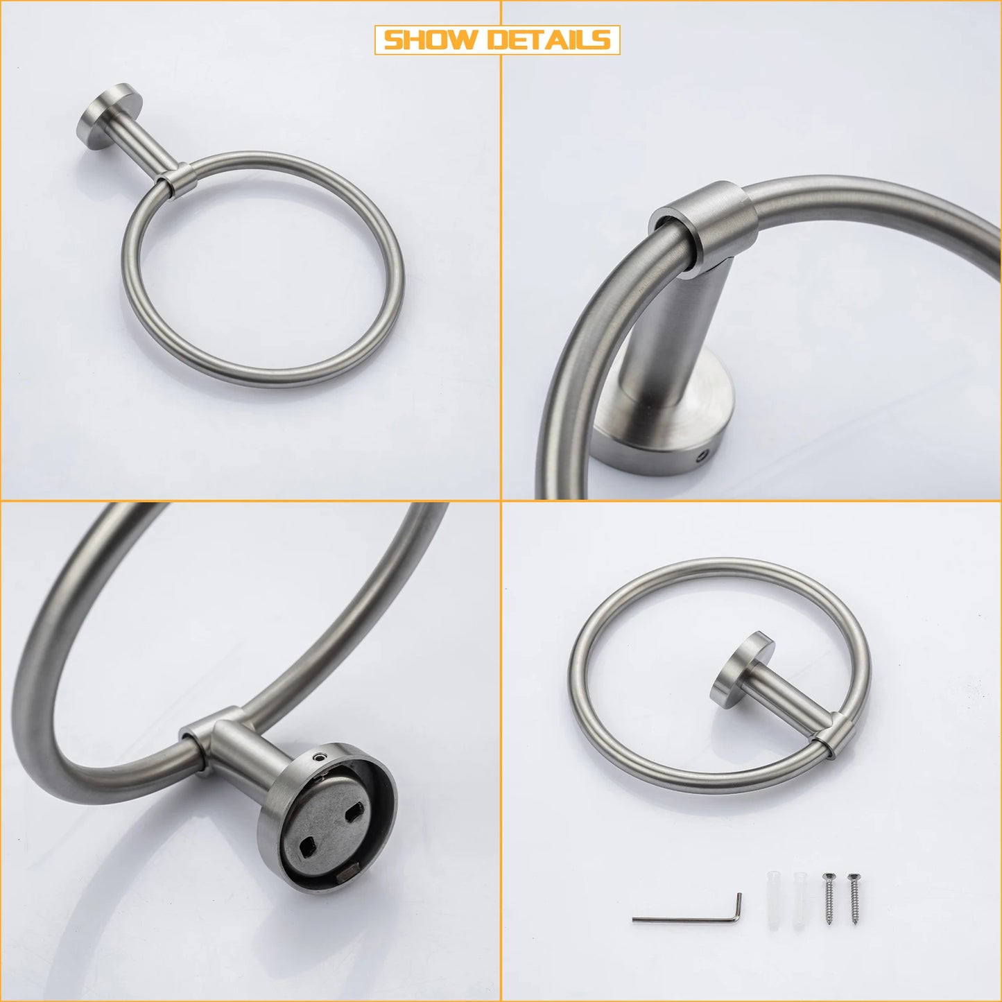 DQOK Stainless Steel Bathroom Hardware Set Bath Accessories