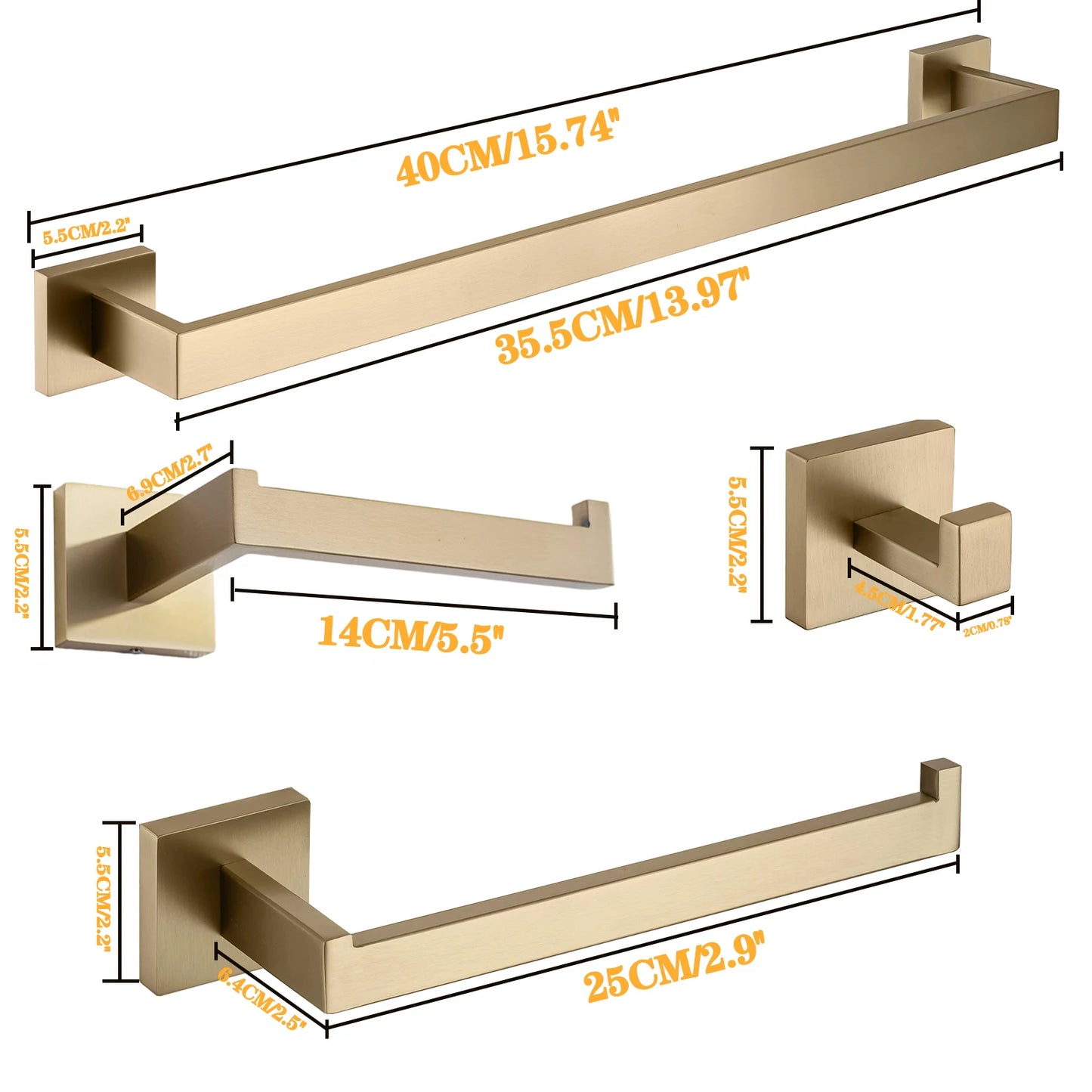 DQOK Stainless Steel Bathroom Hardware Set Bath Accessories