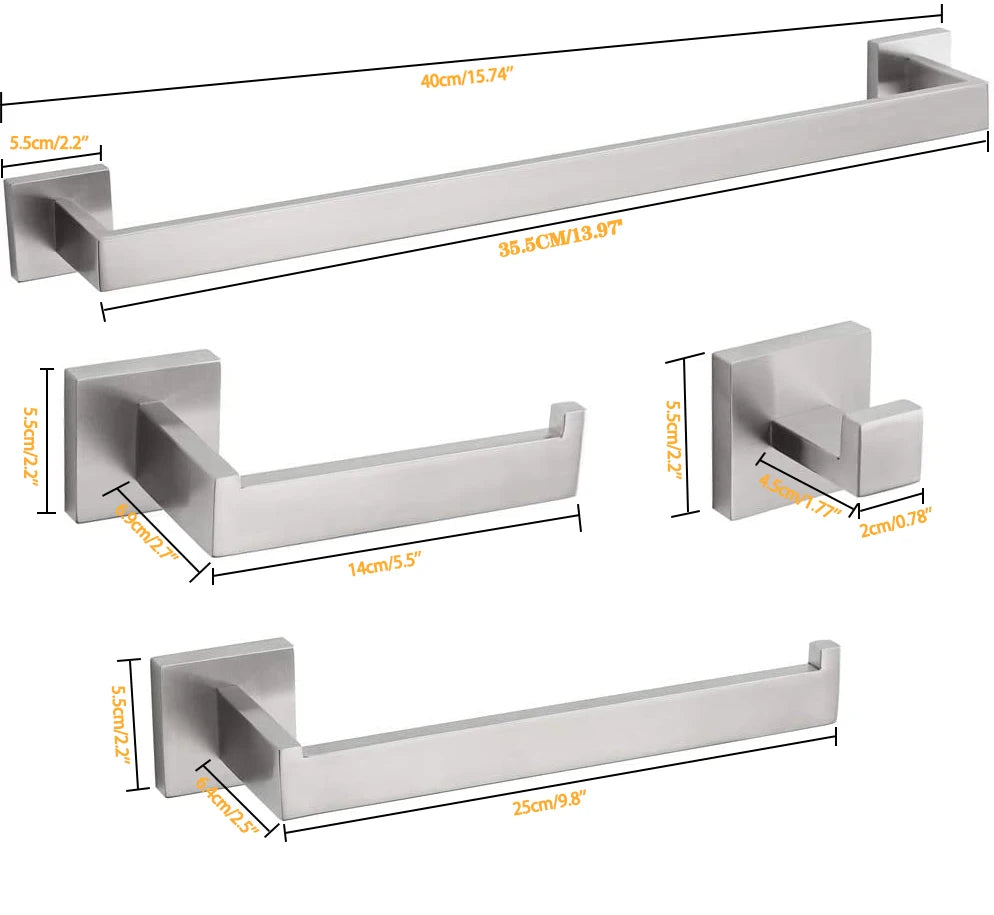 DQOK Stainless Steel Bathroom Hardware Set Bath Accessories