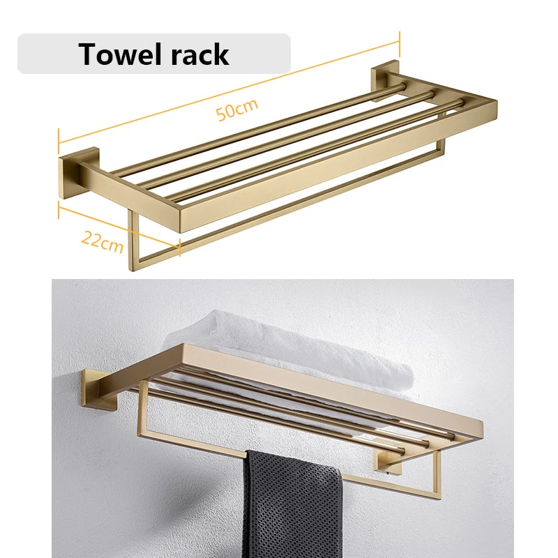DQOK Stainless Steel Bathroom Hardware Set Bath Accessories