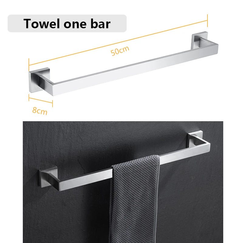 DQOK Stainless Steel Bathroom Hardware Set Bath Accessories