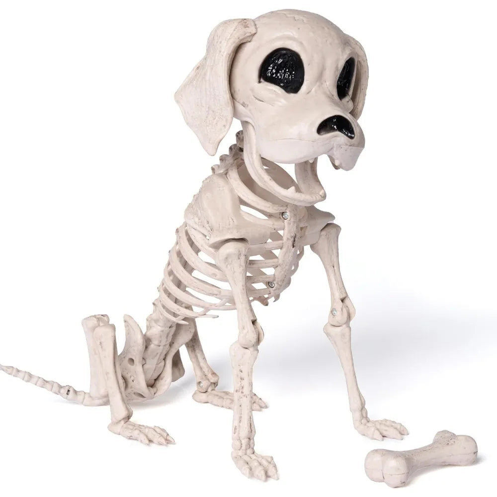 Full Body Poseable Fake Dog Skeleton Halloween Graveyard Decor