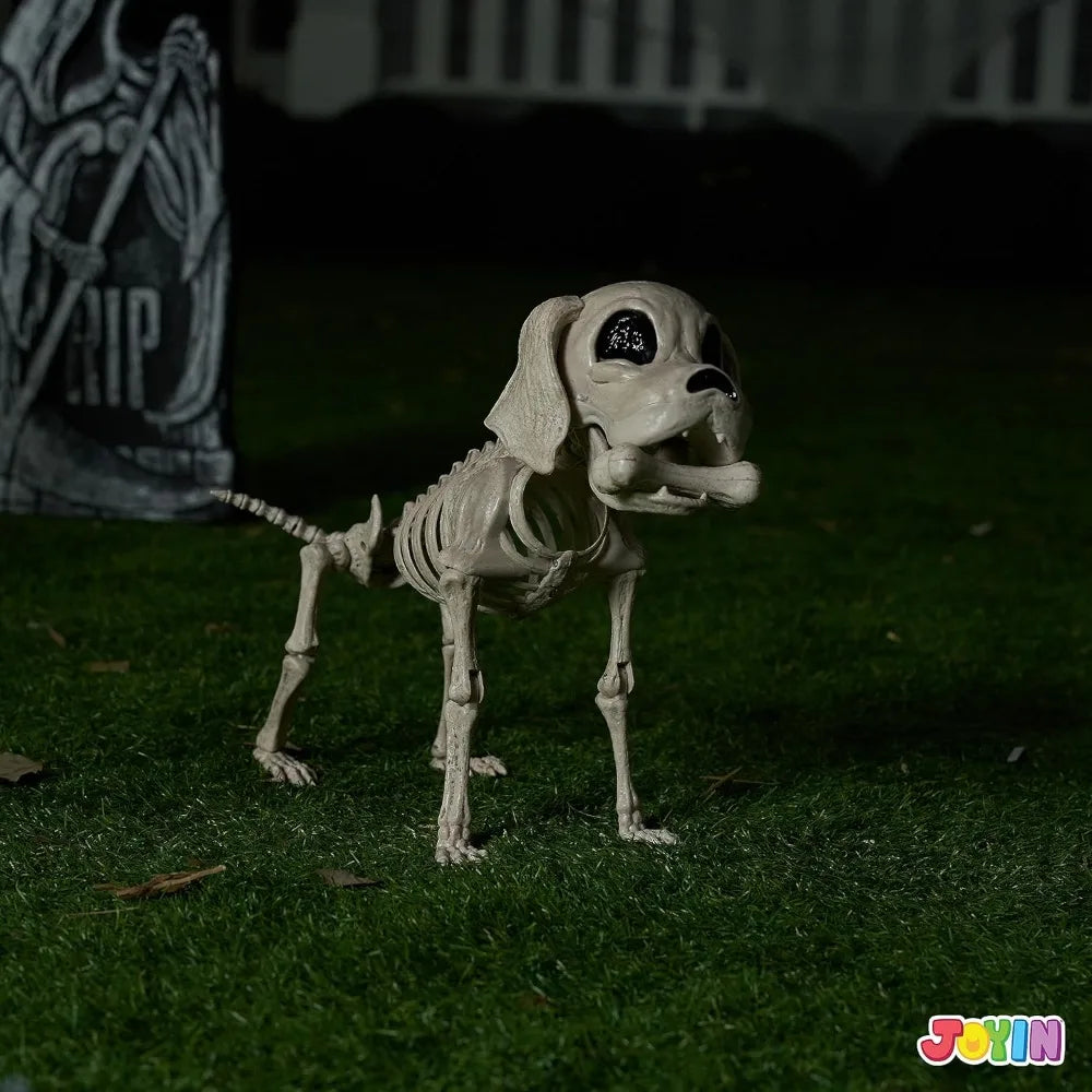 Posable Full Body Dog Skeleton Halloween Graveyard Party Decor