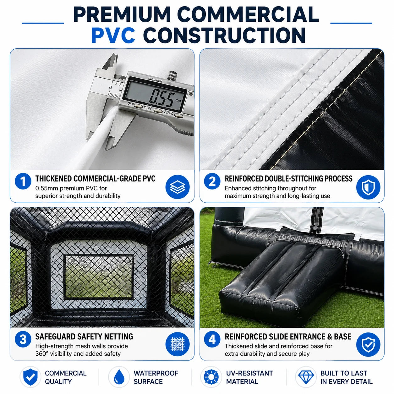 Commercial PVC Inflatable Bouncy Castle With Basketball Hoop