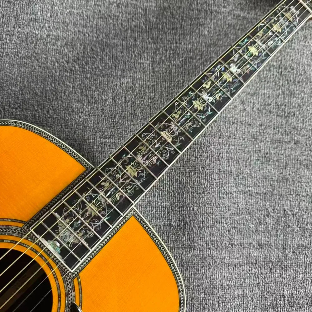 Oucey D100 All Solid Wood Acoustic Guitar Rosewood Spruce
