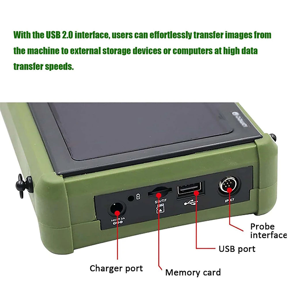 DAWEI Portable Veterinary Ultrasound Scanner For Pregnancy 3.5MHz Convex Probe