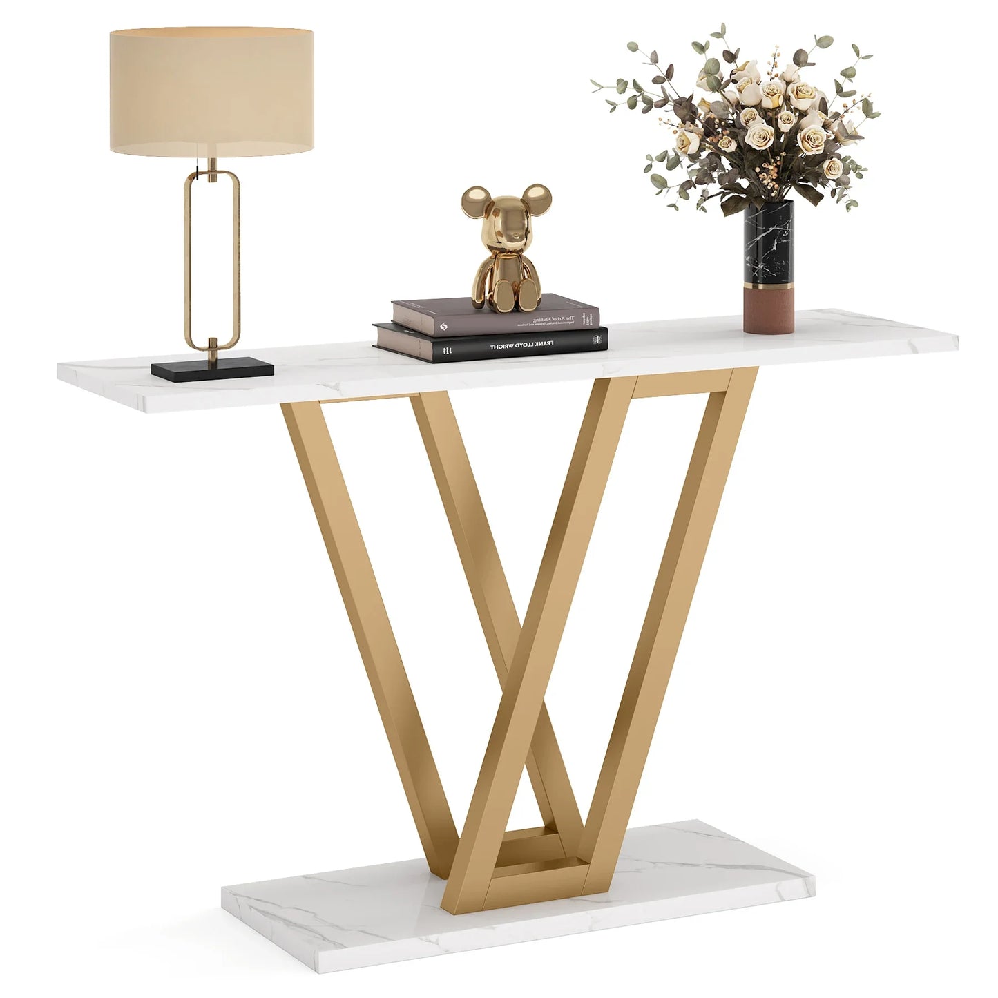 Tribesigns Modern Industrial Console Table For Entryway Living Room