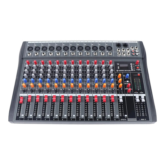 12 Channel DJ Mixer Studio Console With USB Audio Interface
