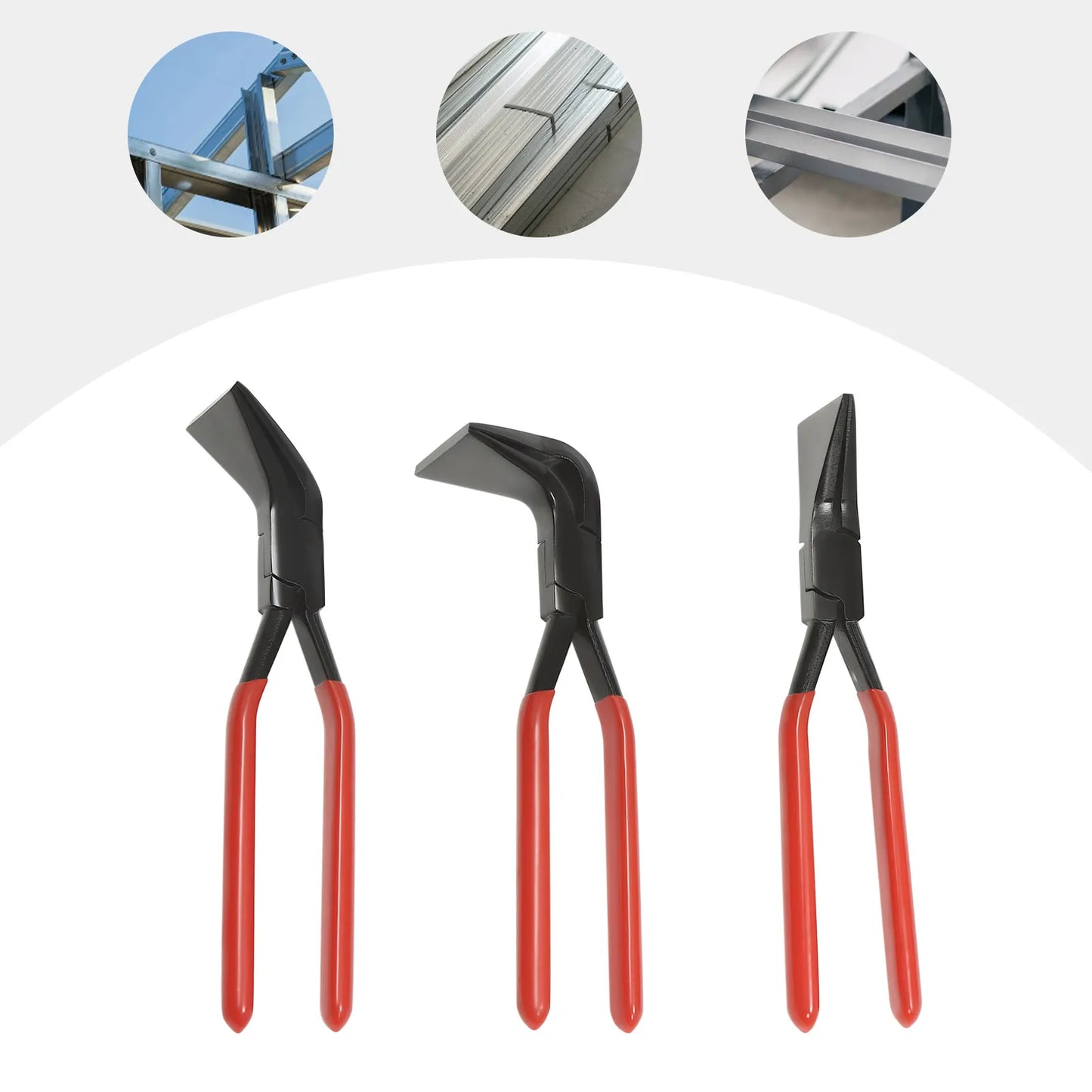 3 Piece Metal Bending Pliers Set Straight 45 Degree And 90 Degree For DIY