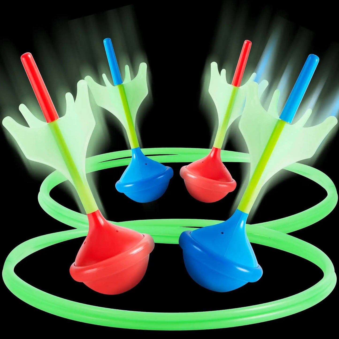 Joyfy Outdoor Glow In The Dark Lawn Darts Game Set