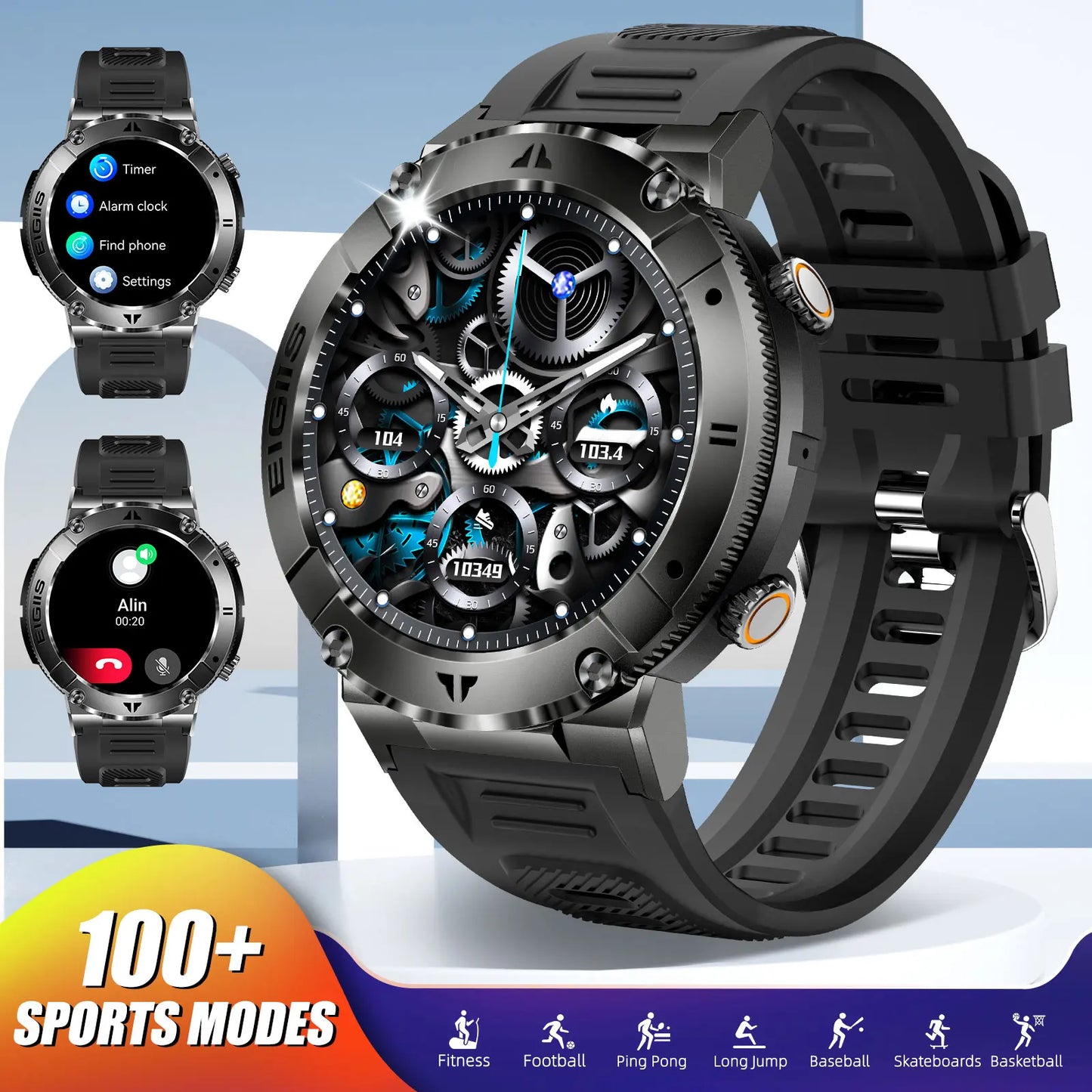 LaNikar Smart Watch Men TFT Display Bluetooth Blood Pressure