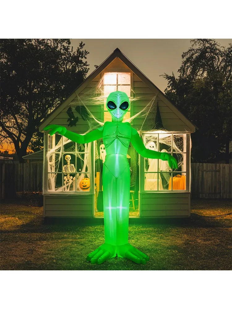 Joyfy Halloween Alien Inflatable Outdoor Decor with LED Lights