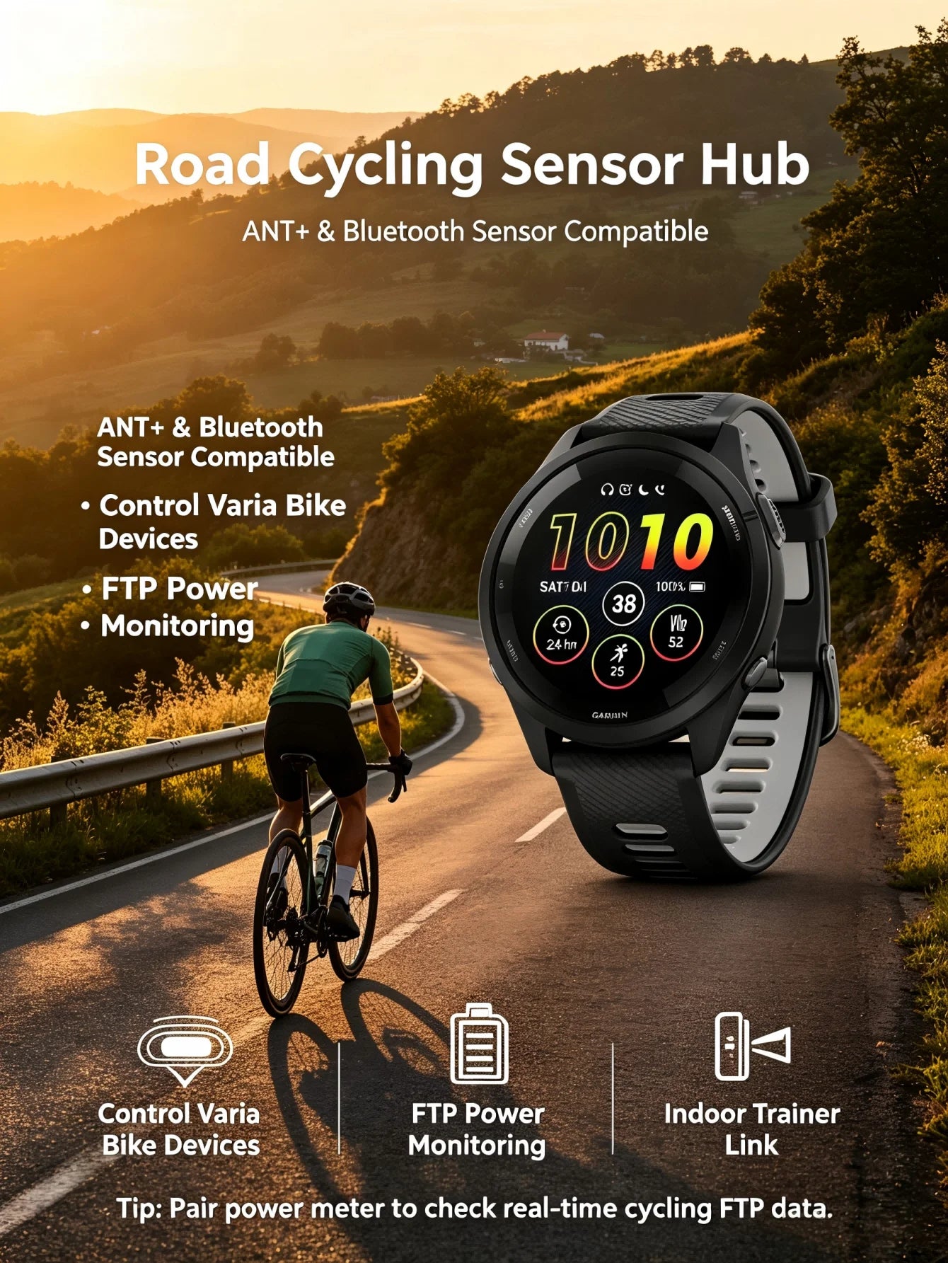 Garmin Forerunner 265 GPS Running Smartwatch Multi Band GPS