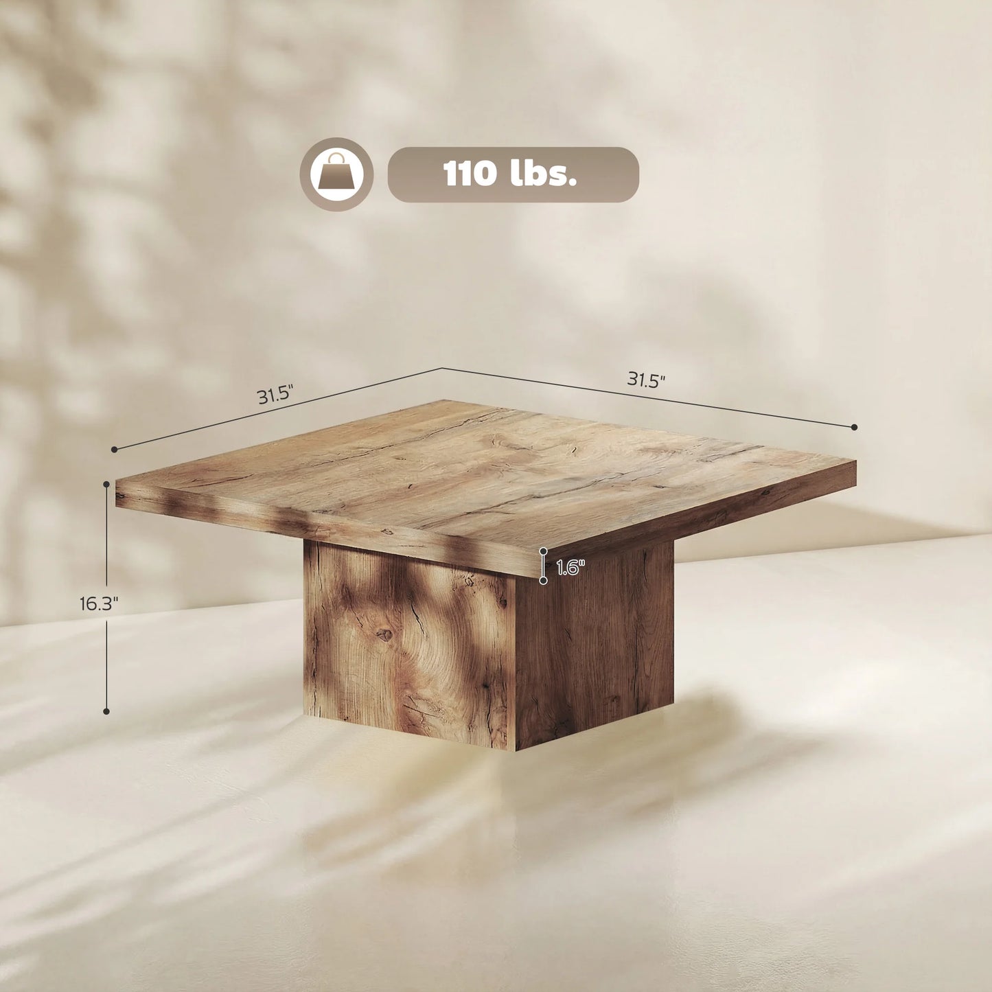 Modern Minimalist Wooden Coffee Table For Living Room Spaces