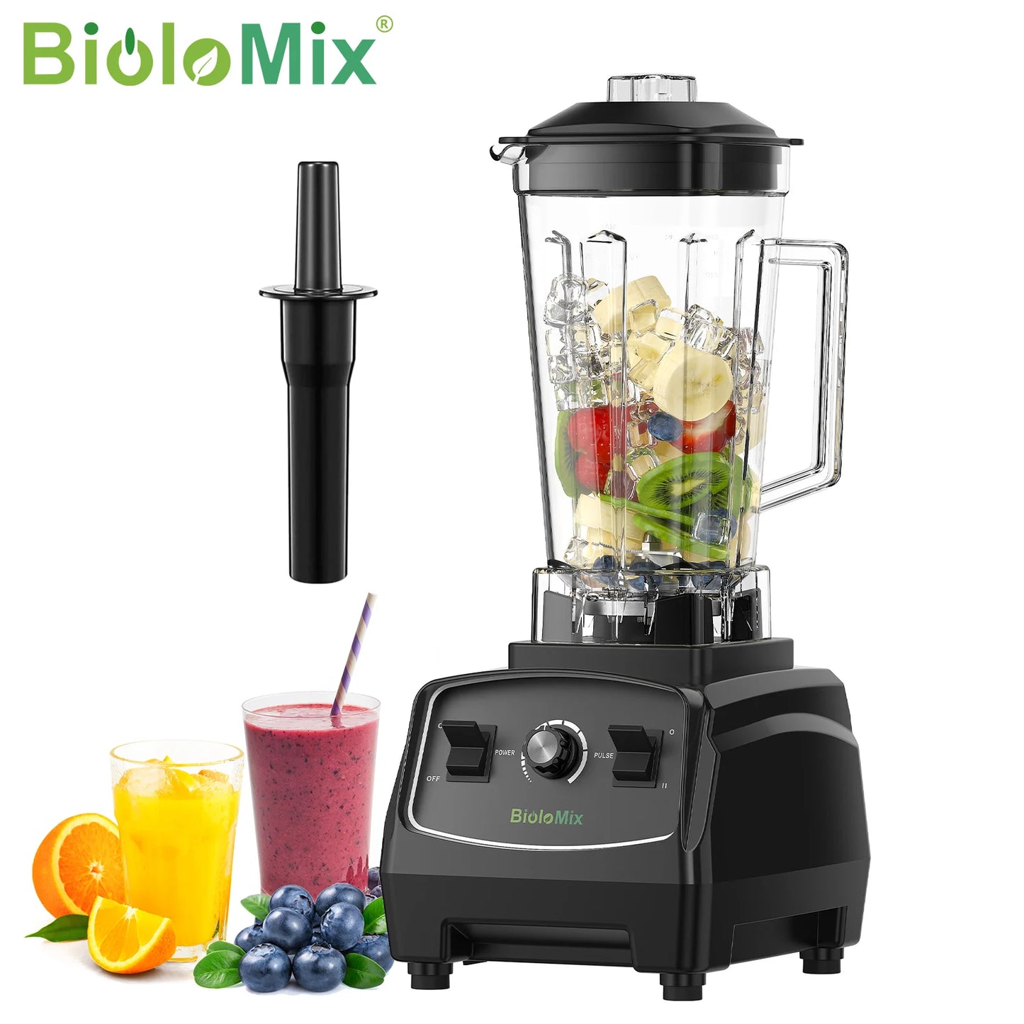Biolomix BPA Free Blender Mixer Juicer 2200W Heavy Duty