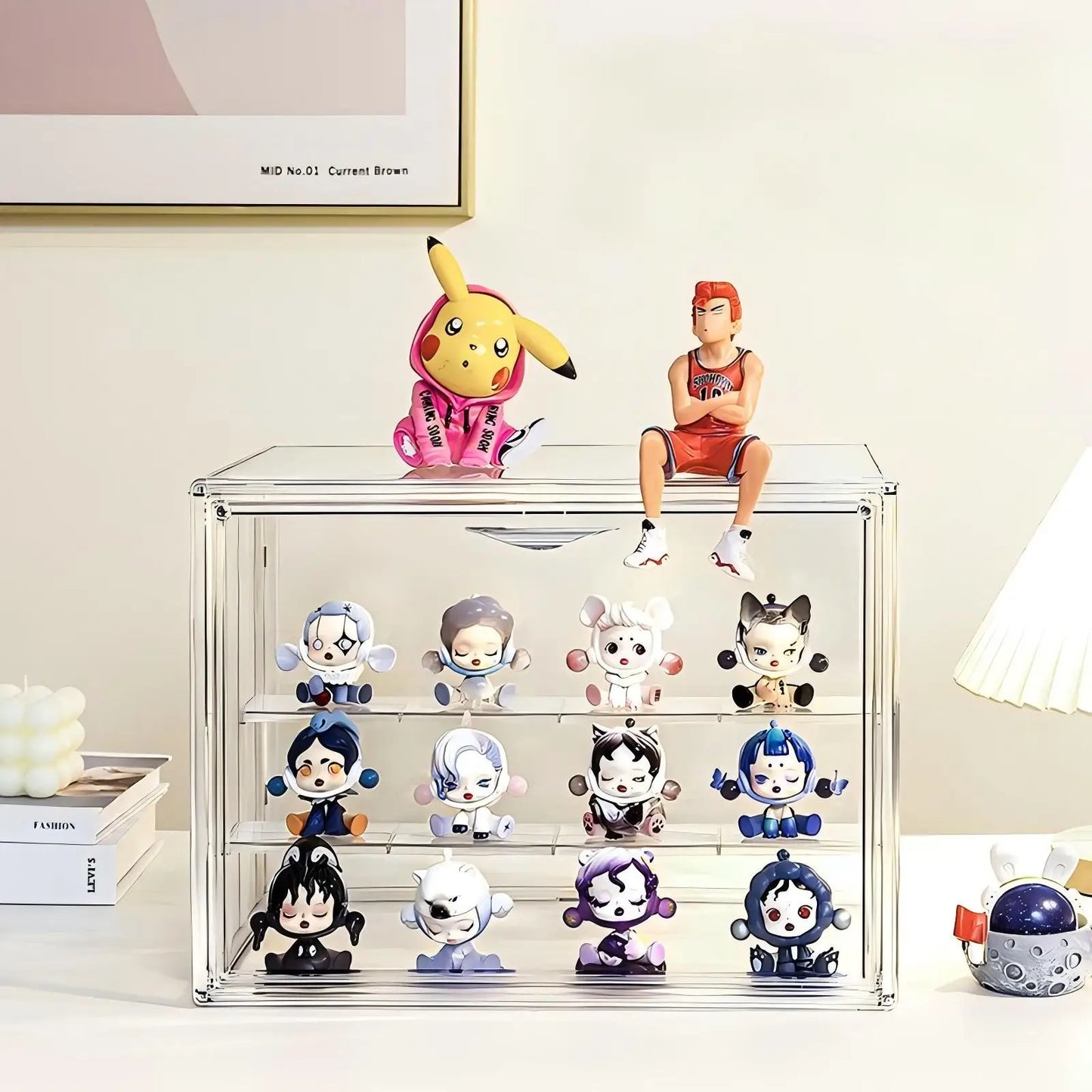 Acrylic Display Box Transparent Stackable Organizer for Blind Box Collectibles
