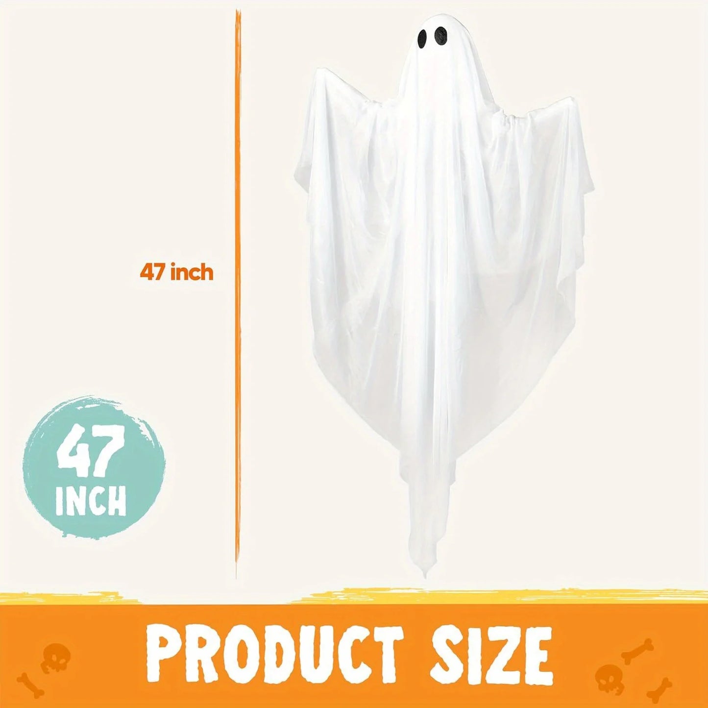LED Hanging Light Up Ghost Decoration For Halloween Party
