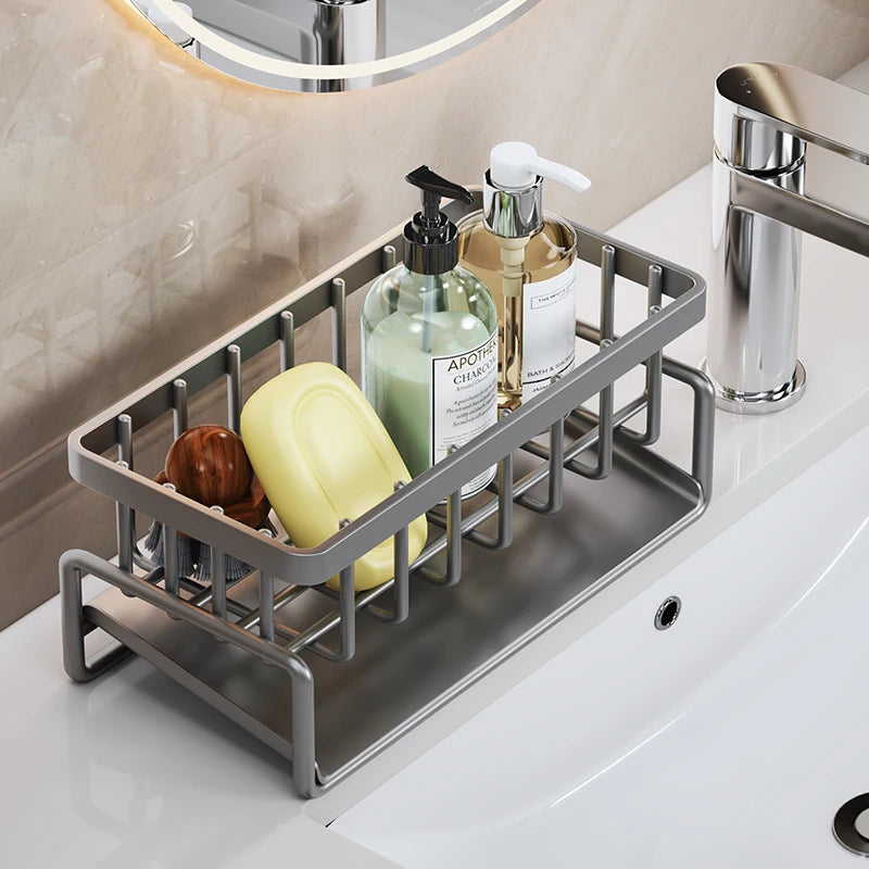 Stainless Steel Sink Drainage Rack and Dishcloth Storage