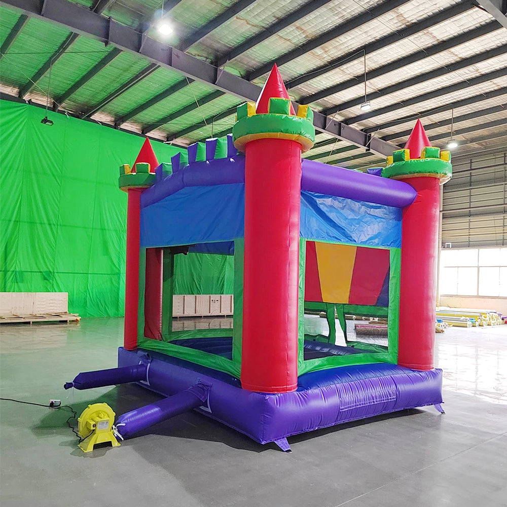 Heavy Duty Inflatable Bounce House With Steeple Top Design