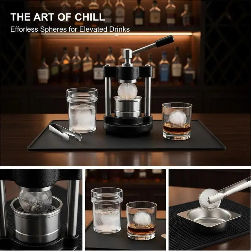 Aviation Aluminum Ice Ball Press Kit With Mold Tray
