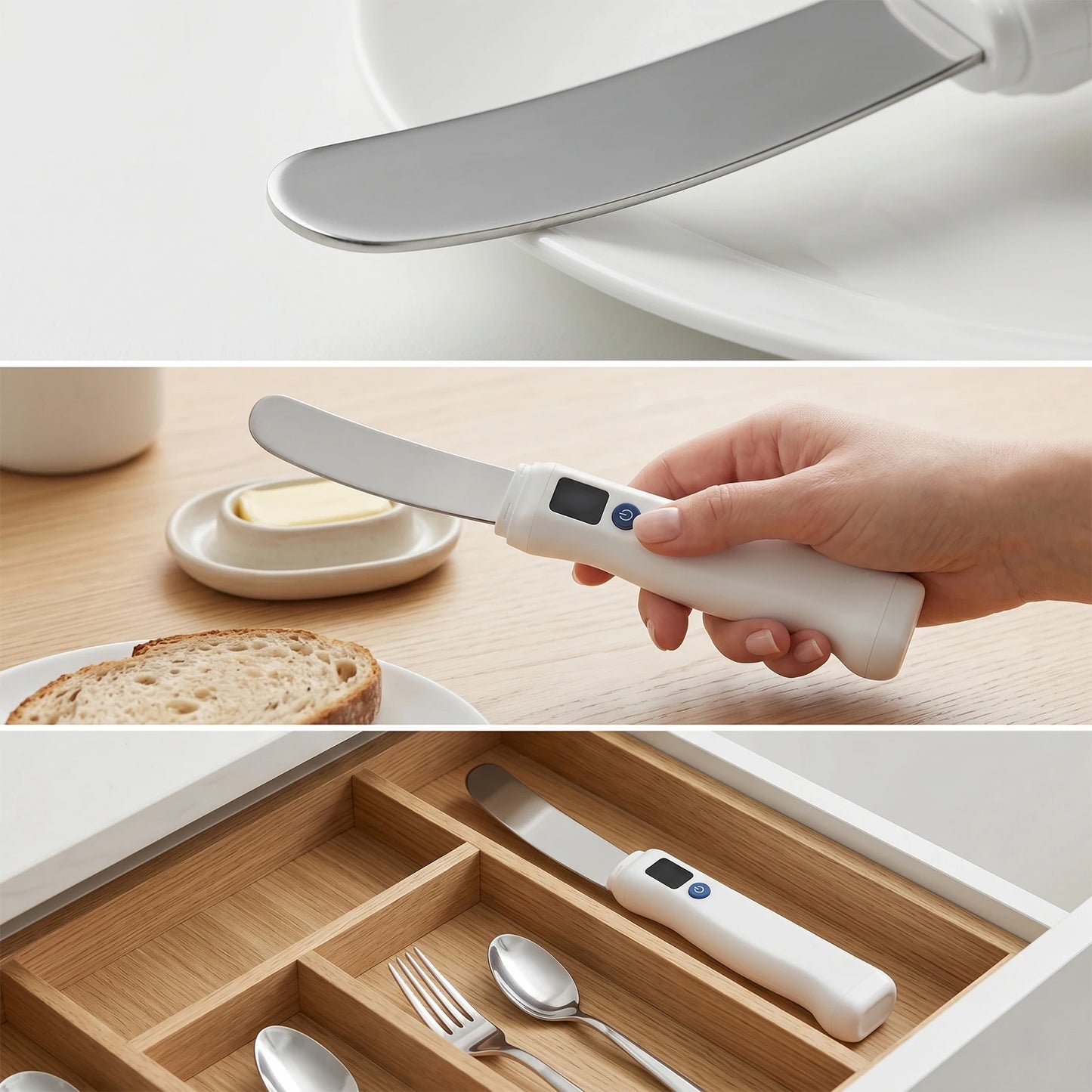 USB Rechargeable Heated Butter Knife Spreader For Cheese And Toast