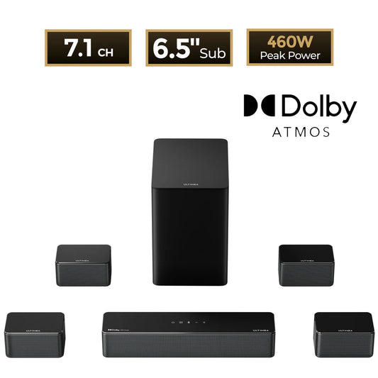 ULTIMEA Poseidon D80 Boom 7.1 Channel Dolby Atmos Soundbar Subwoofer