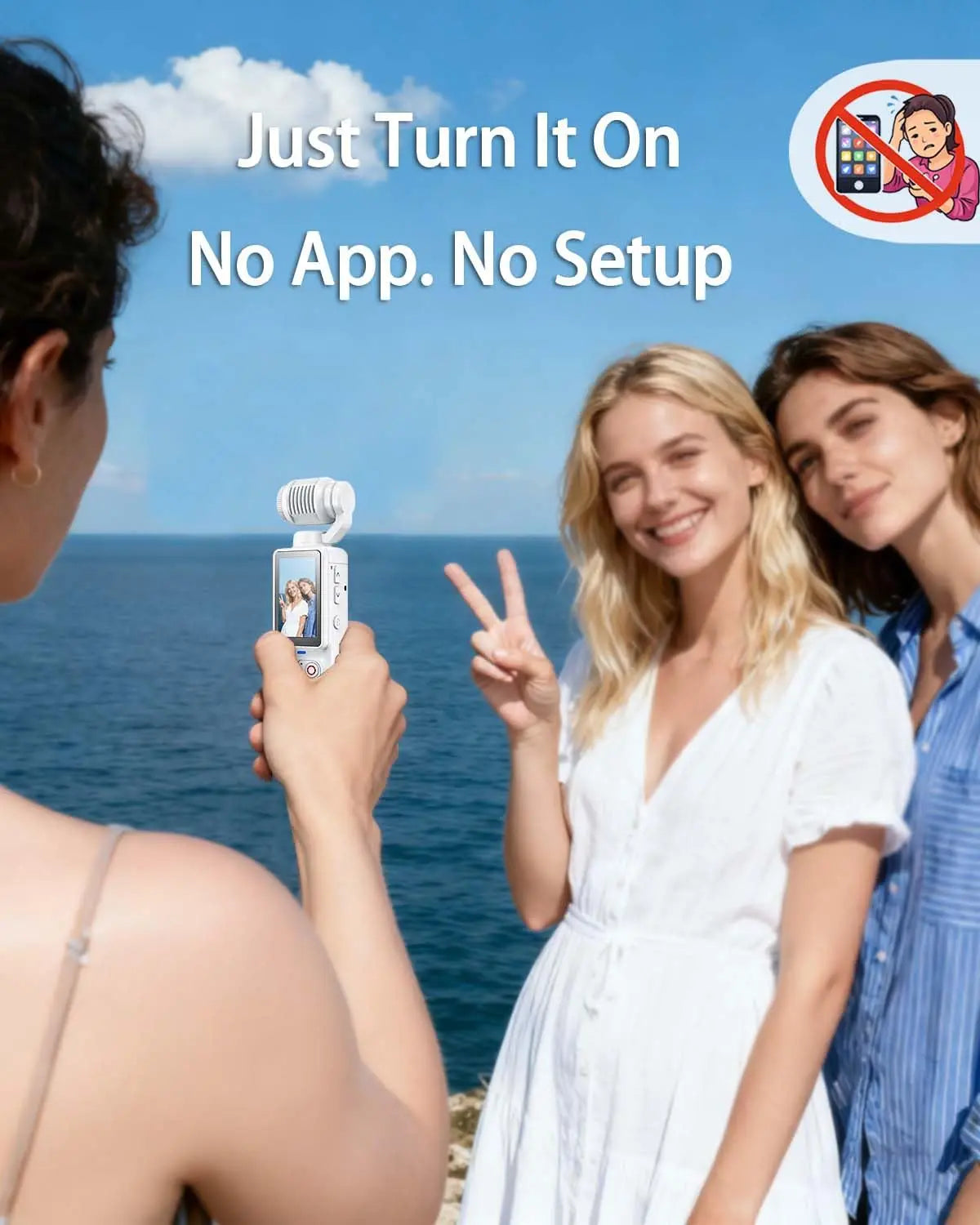 WO Portable 1MP Digital Camera With 4K Video And 16x Zoom