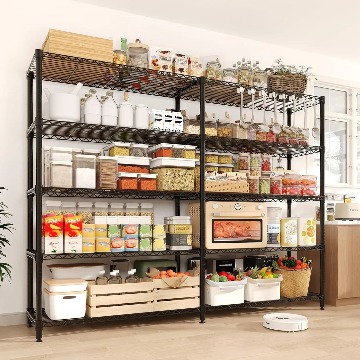 TWISTER.CK Heavy Duty Five Tier Metal Shelving Unit For Kitchen Garage