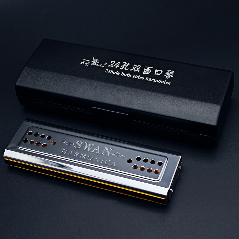 IRIN Professional 24 Hole Tremolo Harmonica Double Side Woodwind