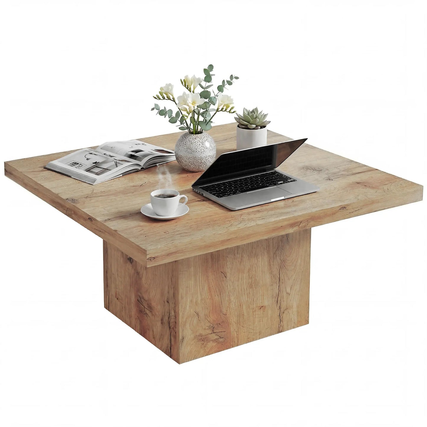 Modern Minimalist Wooden Coffee Table For Living Room Spaces