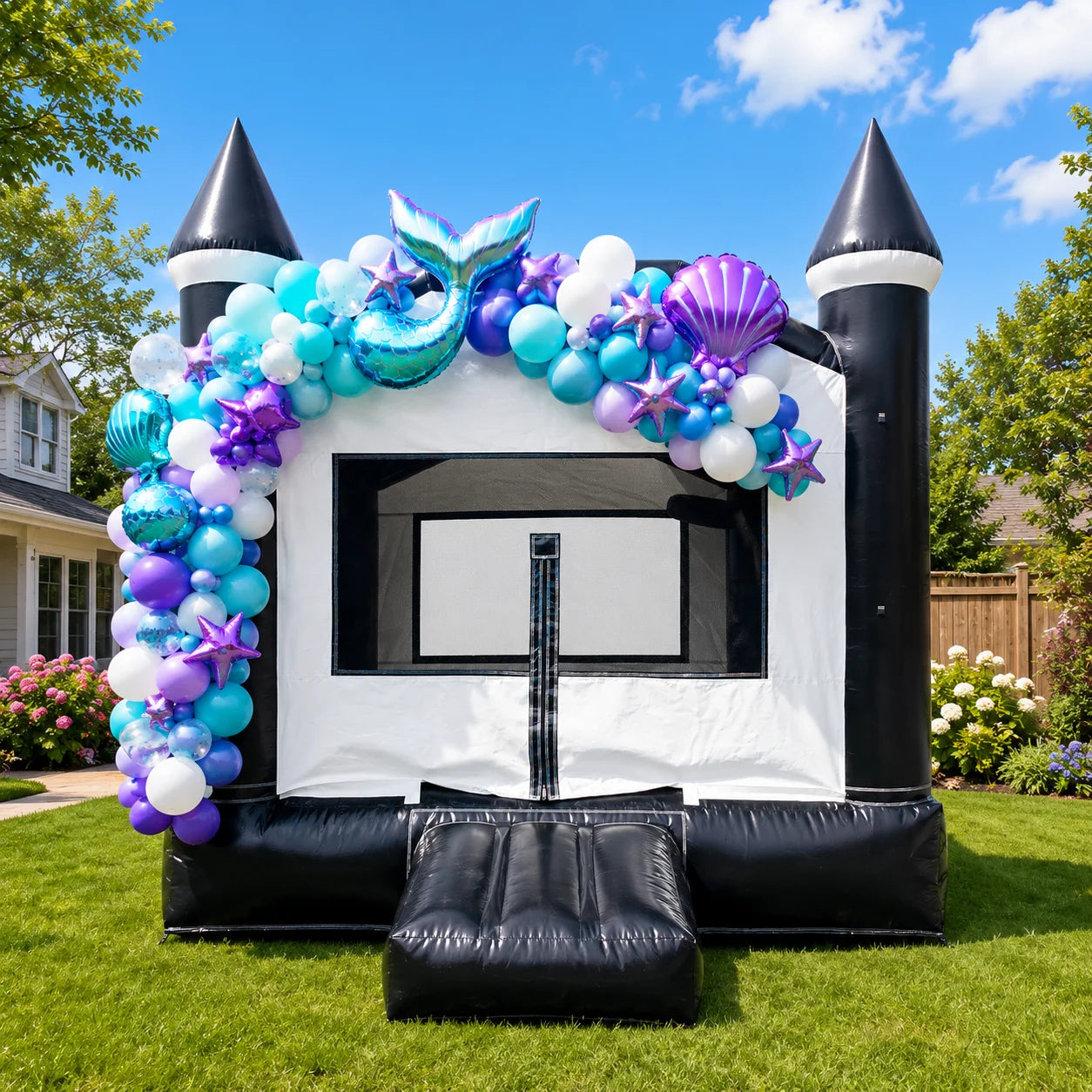 Commercial PVC Inflatable Bouncy Castle With Basketball Hoop