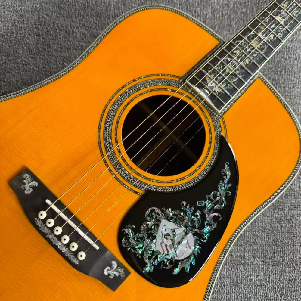 Oucey D100 All Solid Wood Acoustic Guitar Rosewood Spruce