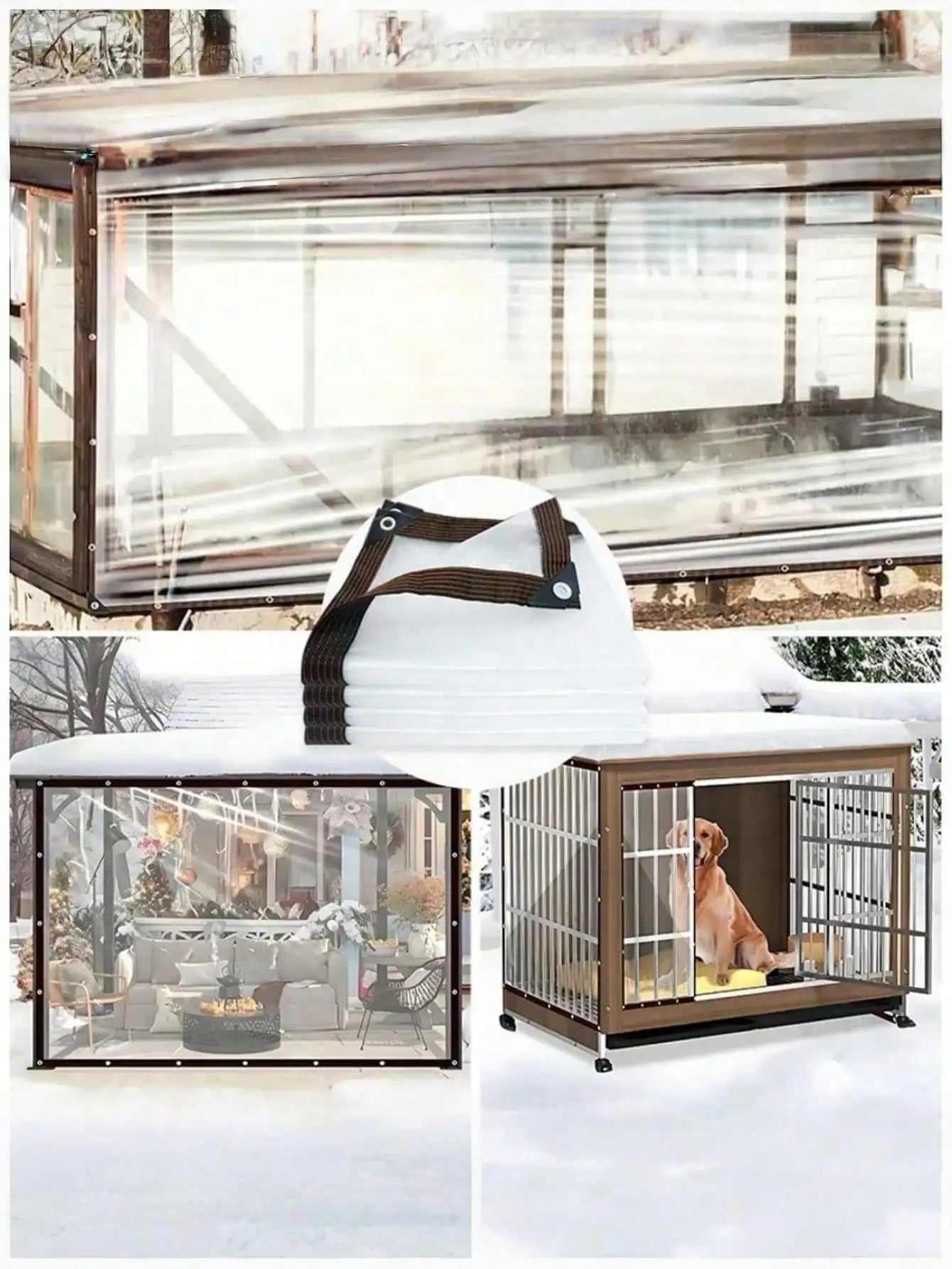 Heavy Duty Waterproof Transparent Tarp For Patio And Garden Use