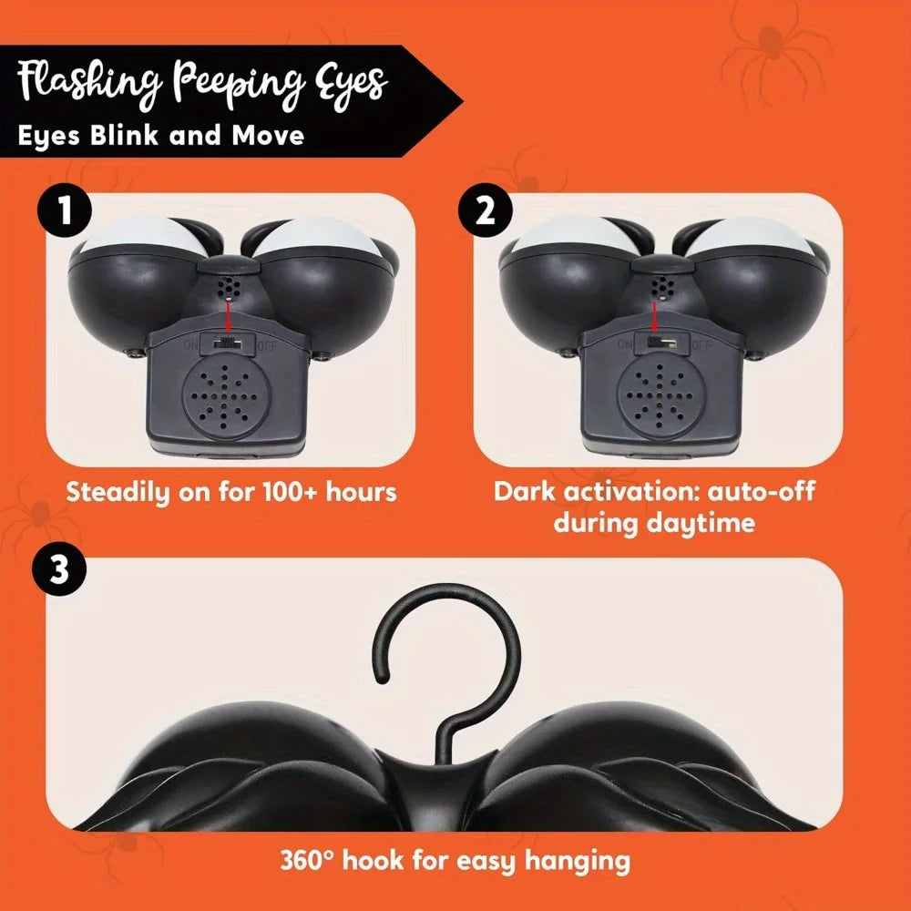 Animated Flashing Glowing Eyes Halloween Outdoor Decoration