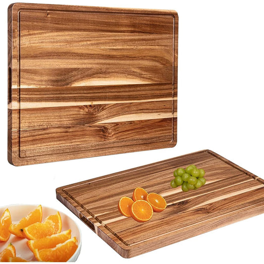 TWISTER.CK Wood Cutting Board With Juice Groove For Charcuterie