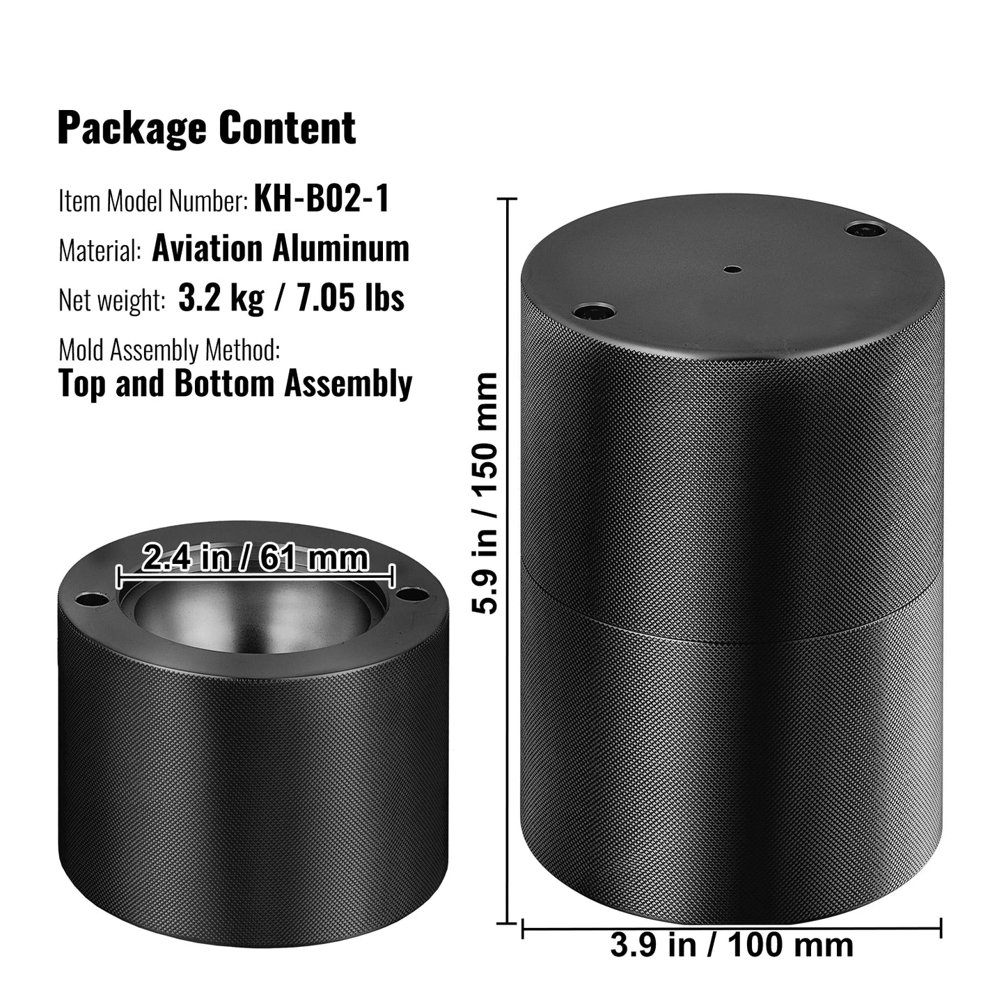 VEVOR Aviation Aluminum Ice Ball Press For Ice Sphere Maker